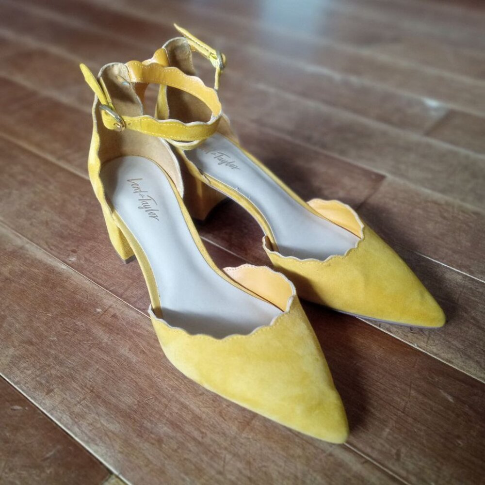 Lord & Taylor Suede Block Heeled Shoes